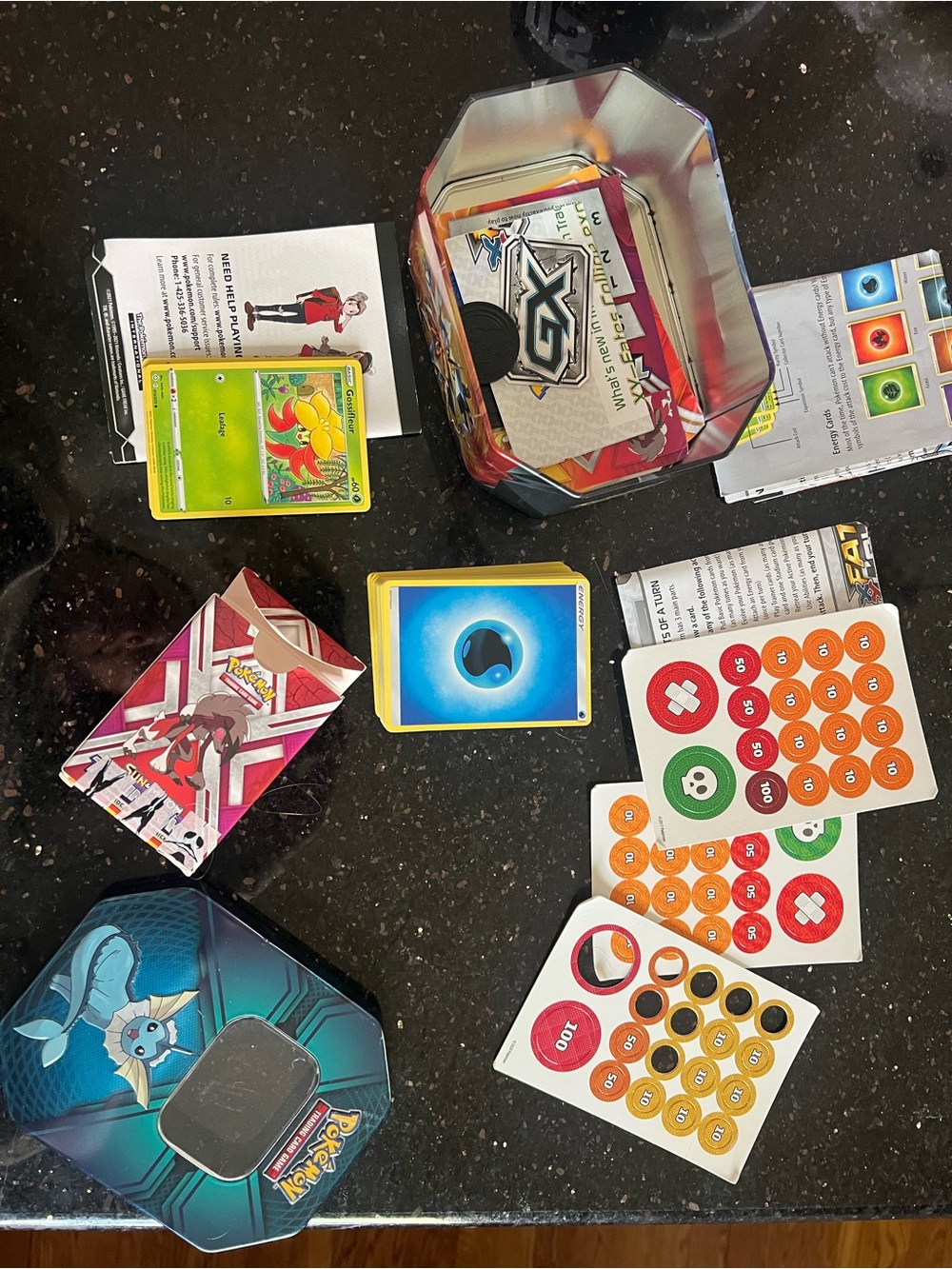 Pokémon trading card game with collectors tin